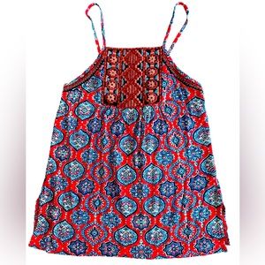 Lucky Brand XS Women’s tank top with embroidery detail